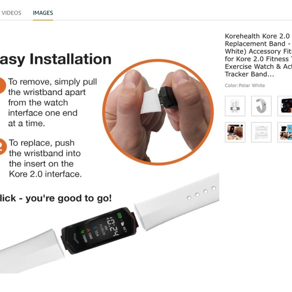KORE 2.0 REPLACEMENT BANDS FOR KORE FITNESS TRACKER WATCH NEW - Picture 12 of 12